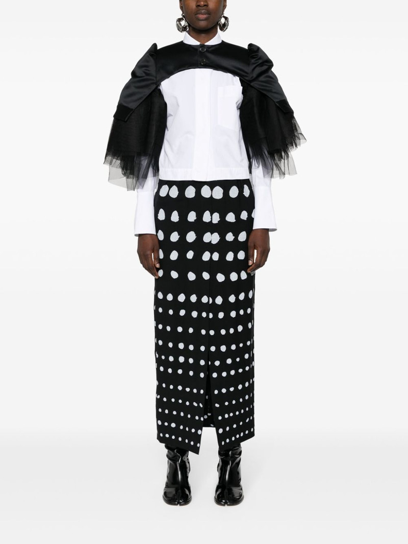 Noir Kei Ninomiya tulle-inserts cropped jacket outlook