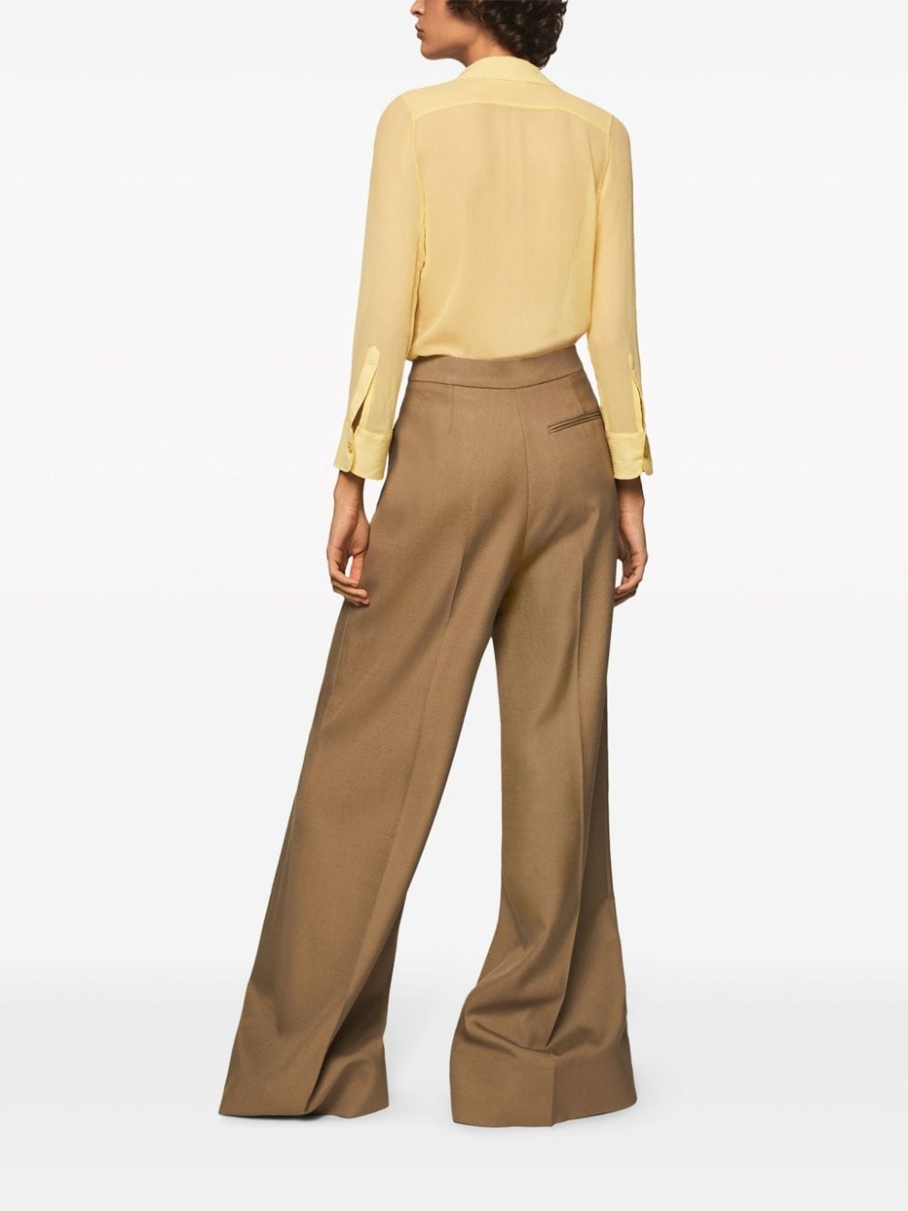 ruffle-detail silk shirt - 3