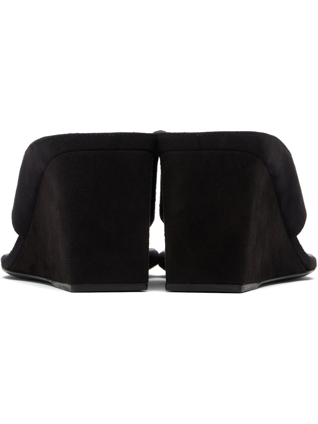 Black Cube Thong Mule Sandals - 2