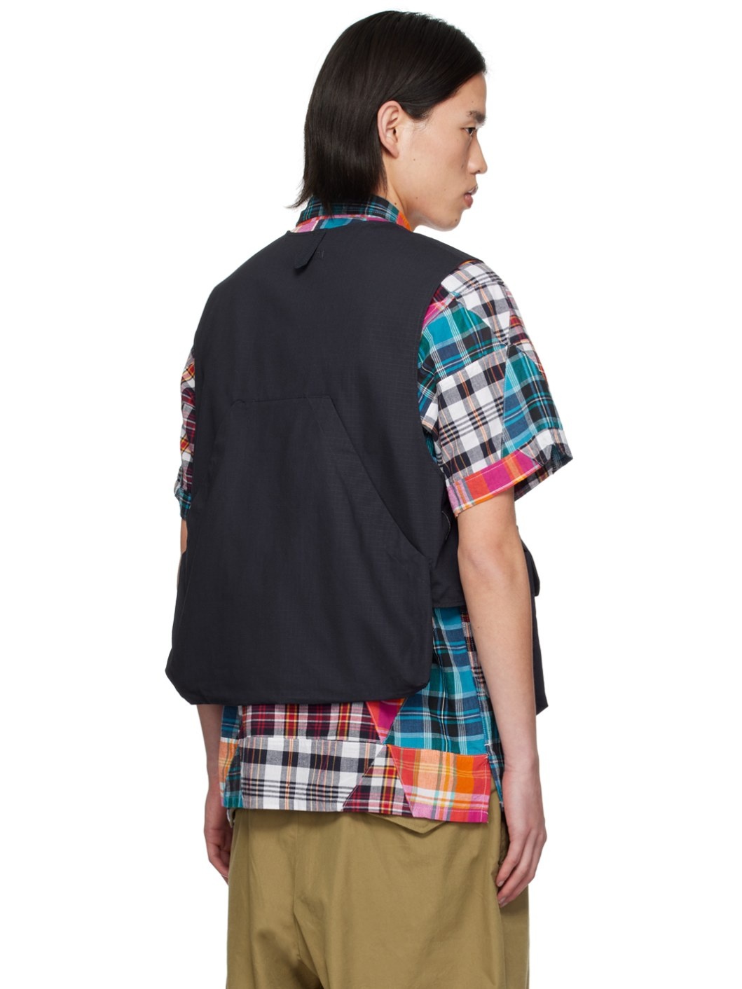 Navy Flap Pocket Vest - 3