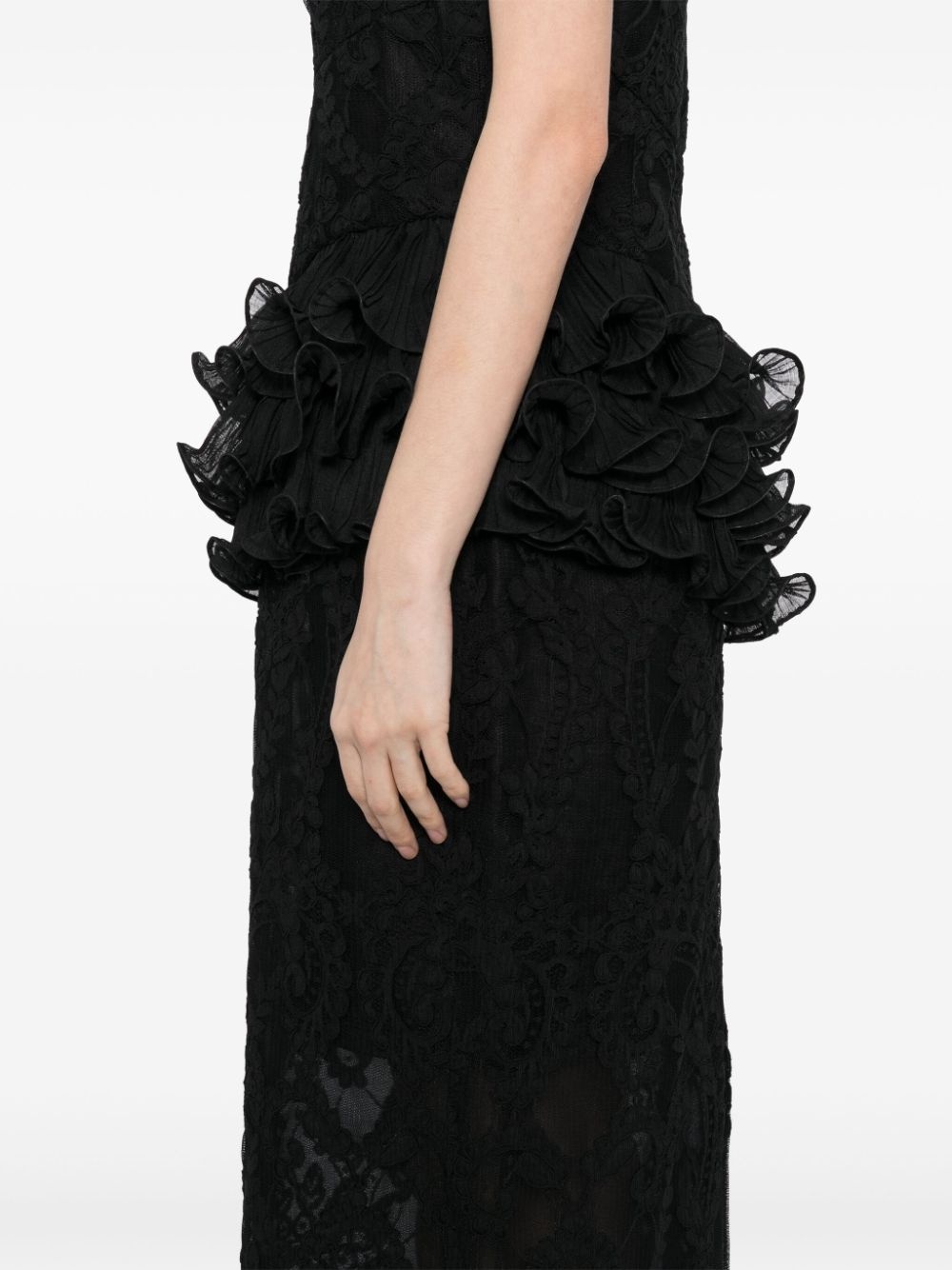 crush lace frill dress - 5