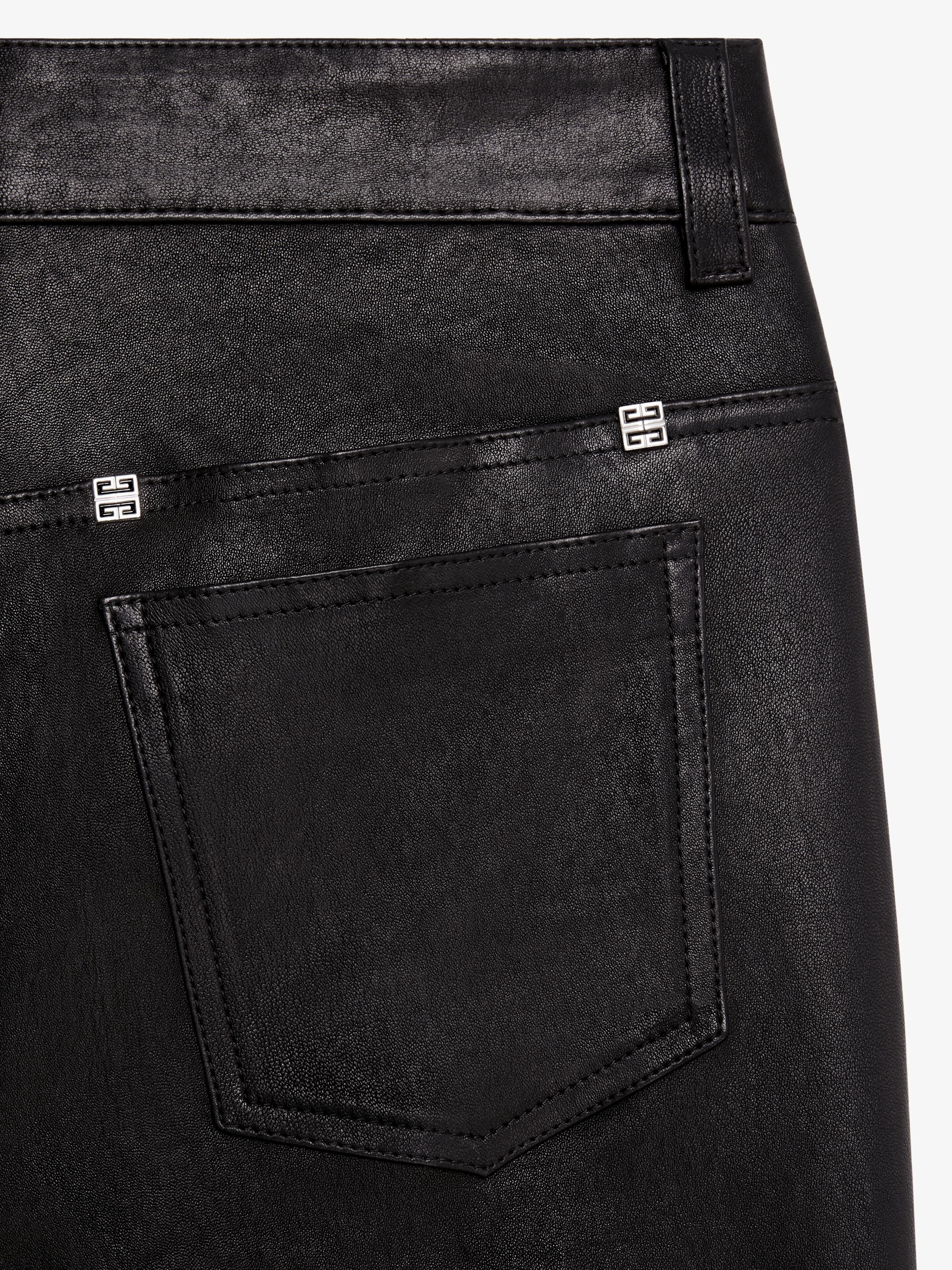 SLIM FIT LEGGINGS IN LEATHER - 5