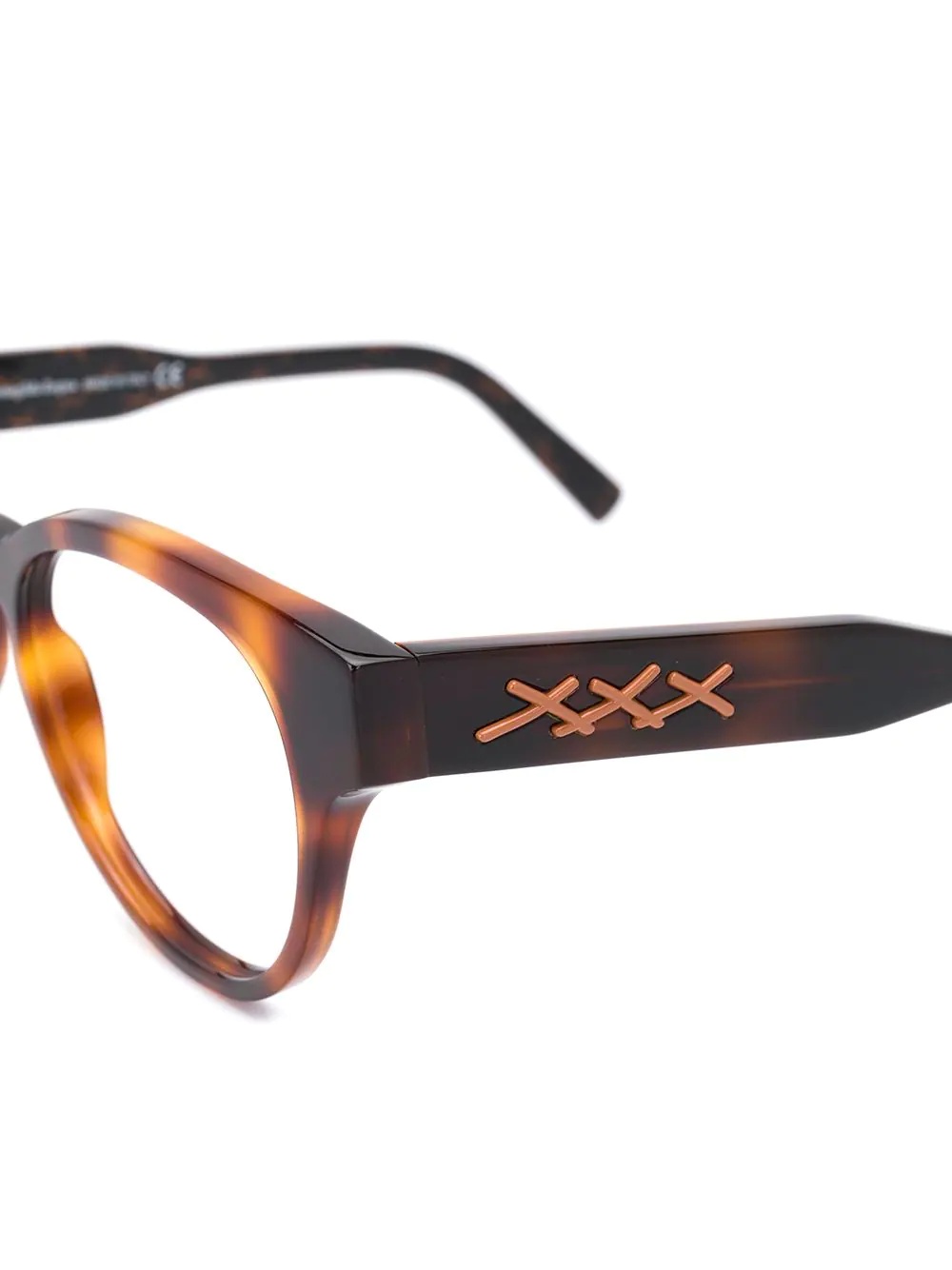 tortoiseshell round frame glasses - 3