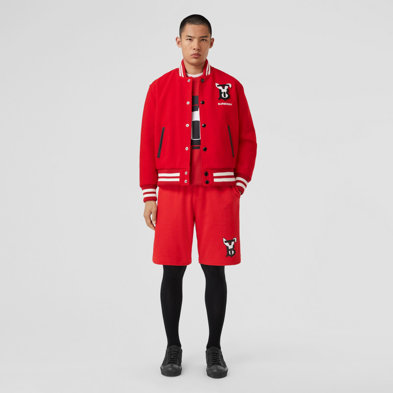 Rabbit Appliqué Technical Wool Bomber Jacket 6