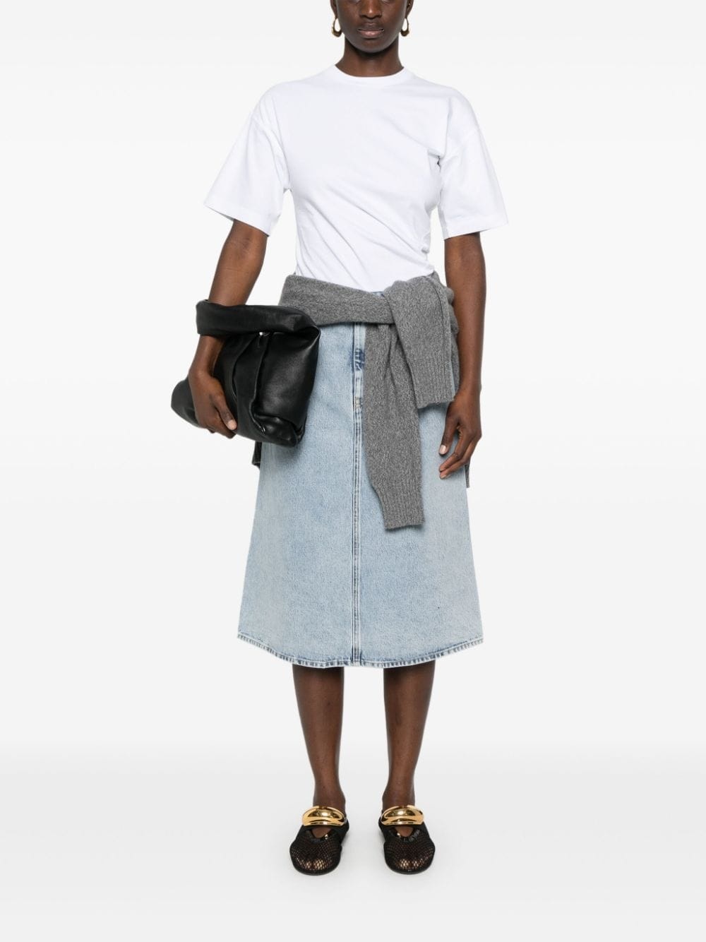 asymmetric organic cotton T-shirt - 2