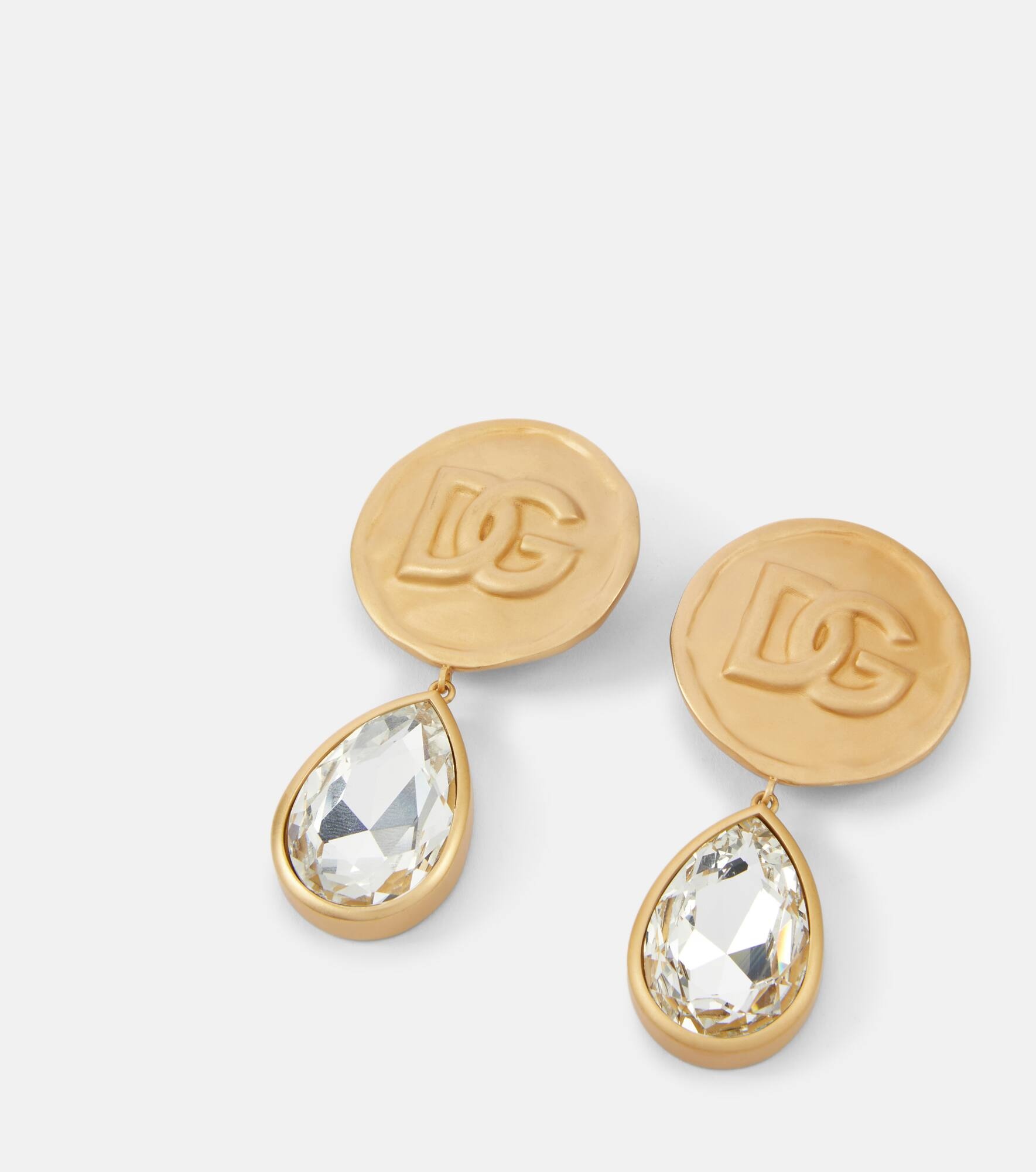 DG crystal-embellished drop earrings - 4