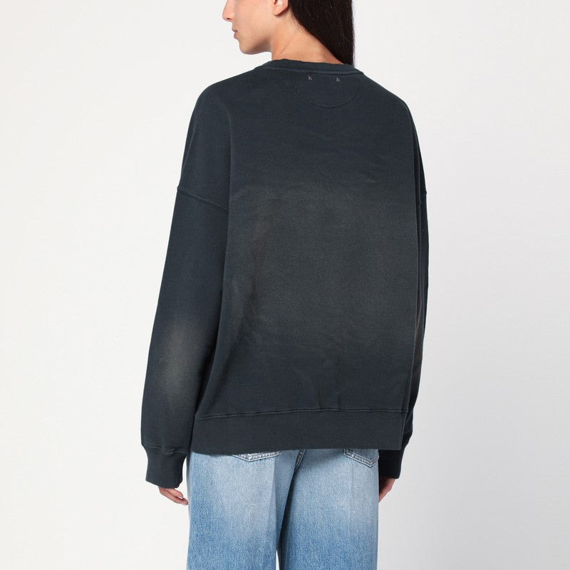 Golden Goose Distressed Faded Black Sweatshirt Women - 2