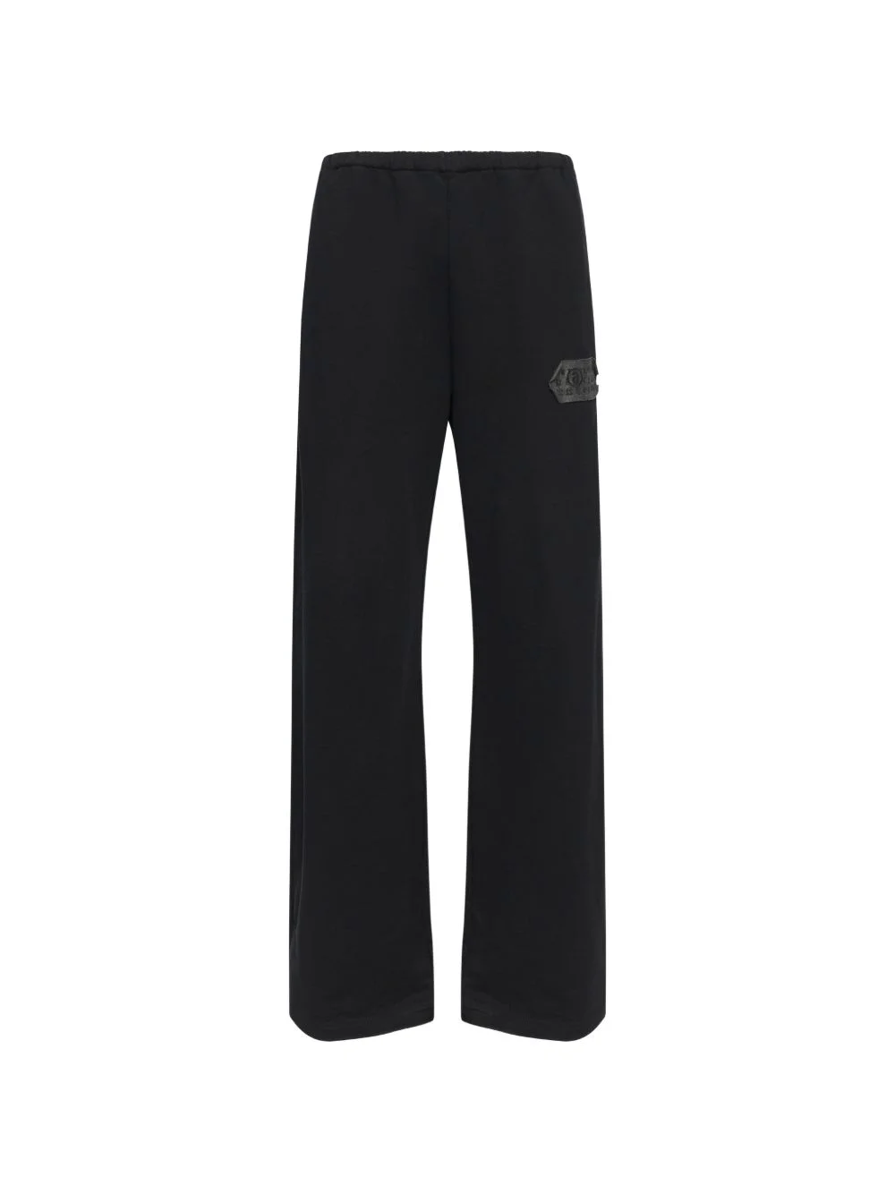 patch-detail cotton trousers - 1