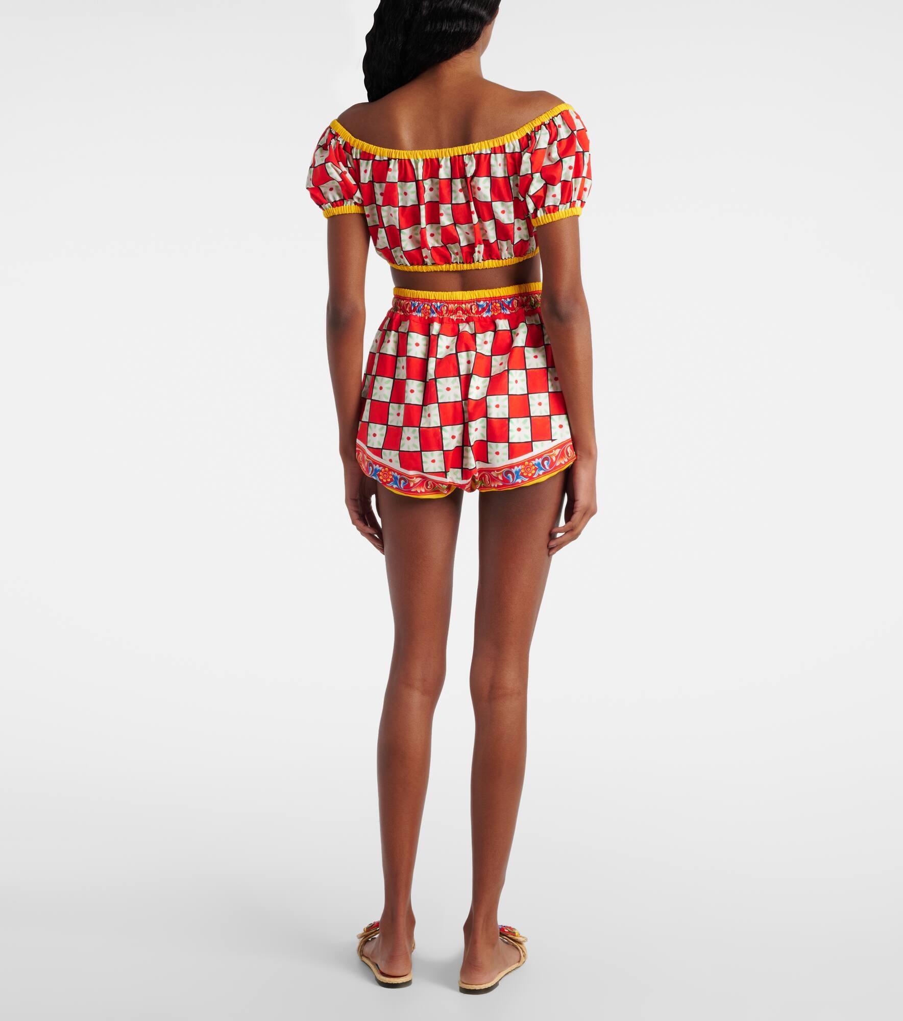 Printed cotton shorts - 3