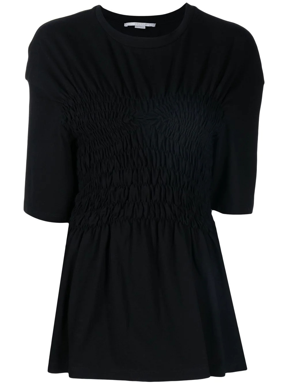 ruched-detail T-shirt - 1