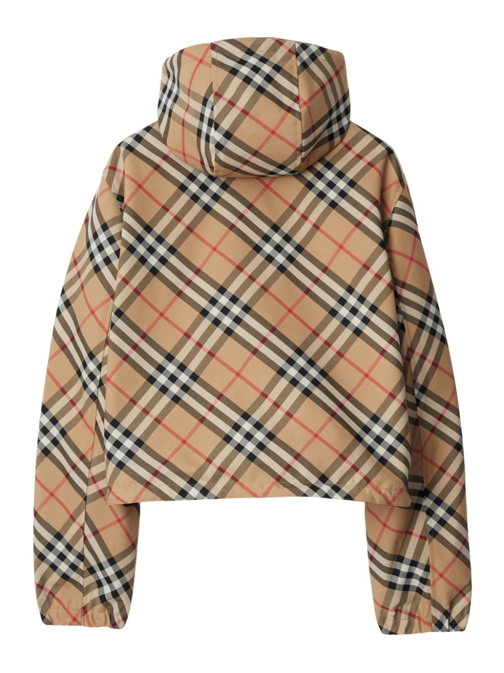 cropped reversible check jacket - 3