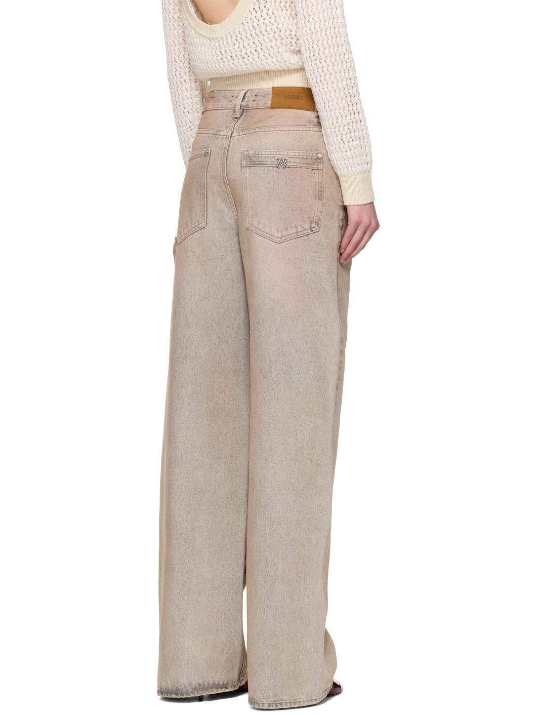 Beige Carpenter Jeans - 3