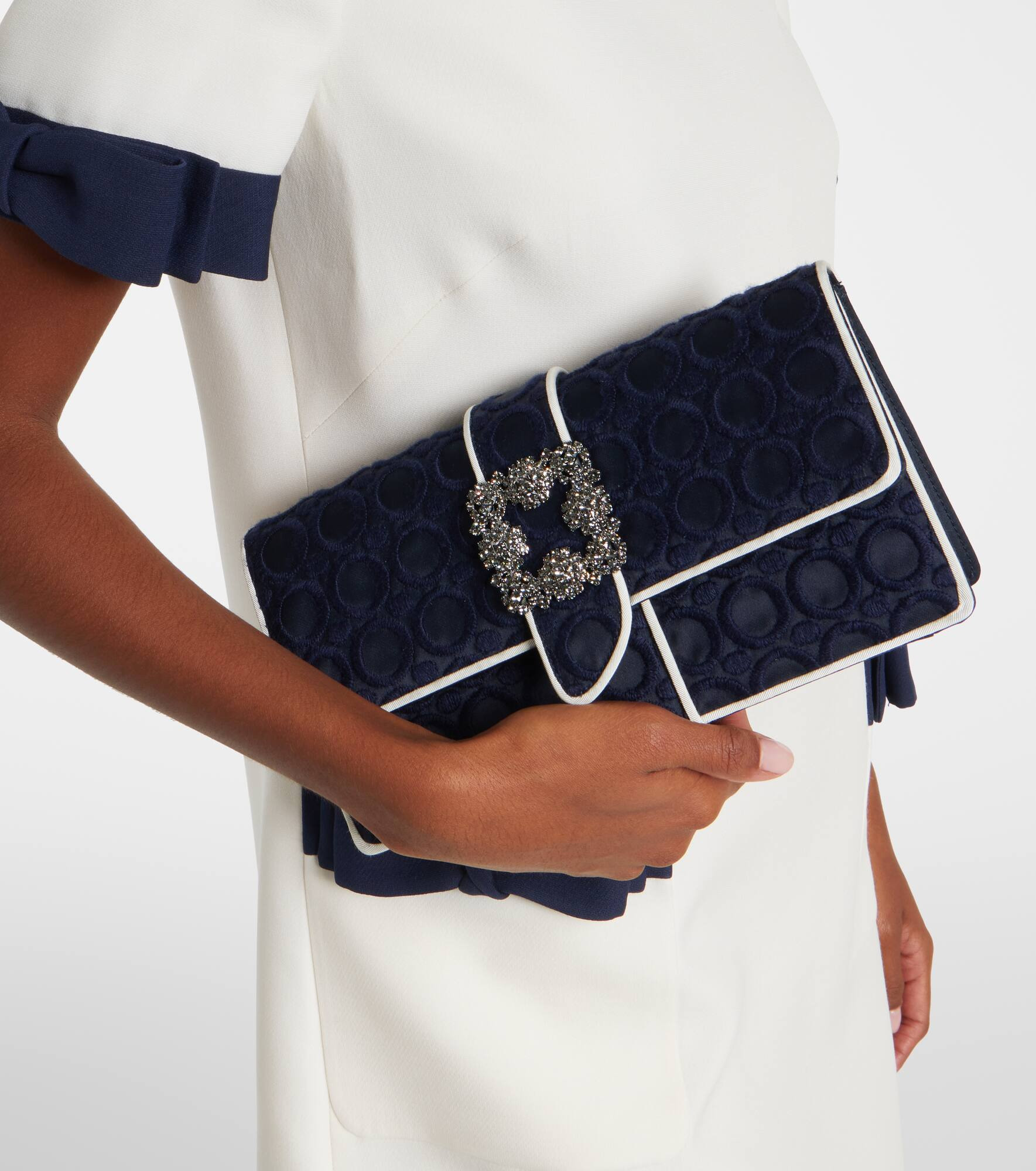 Capri Mini embellished satin clutch - 2