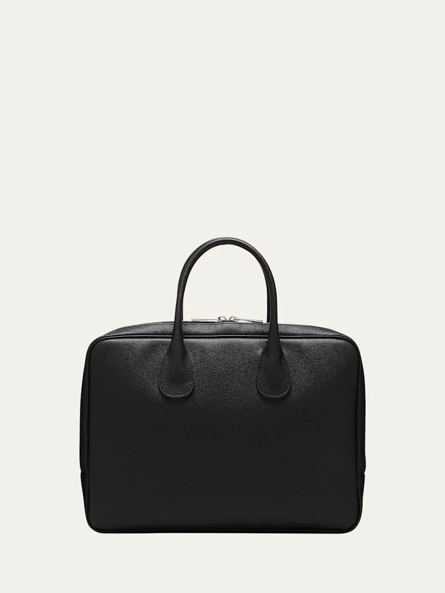 Men's MyLogo Leather Briefcase - 1
