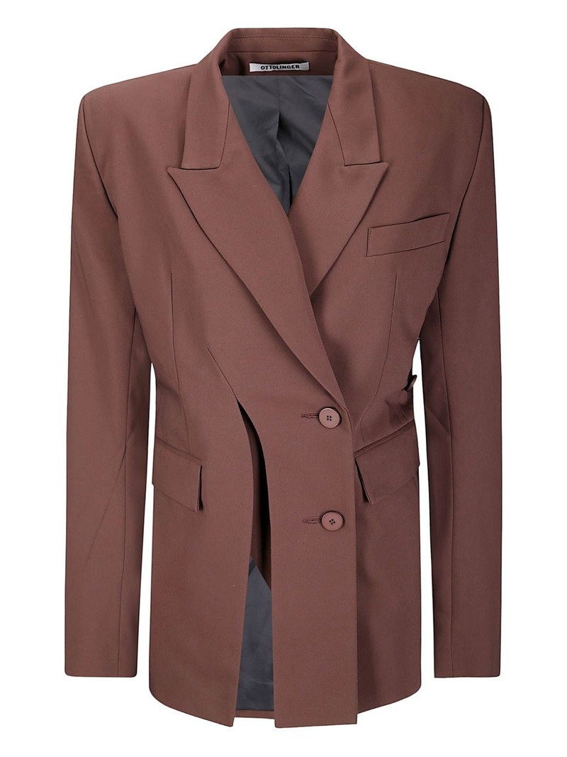 split-detail buttoned blazer 1