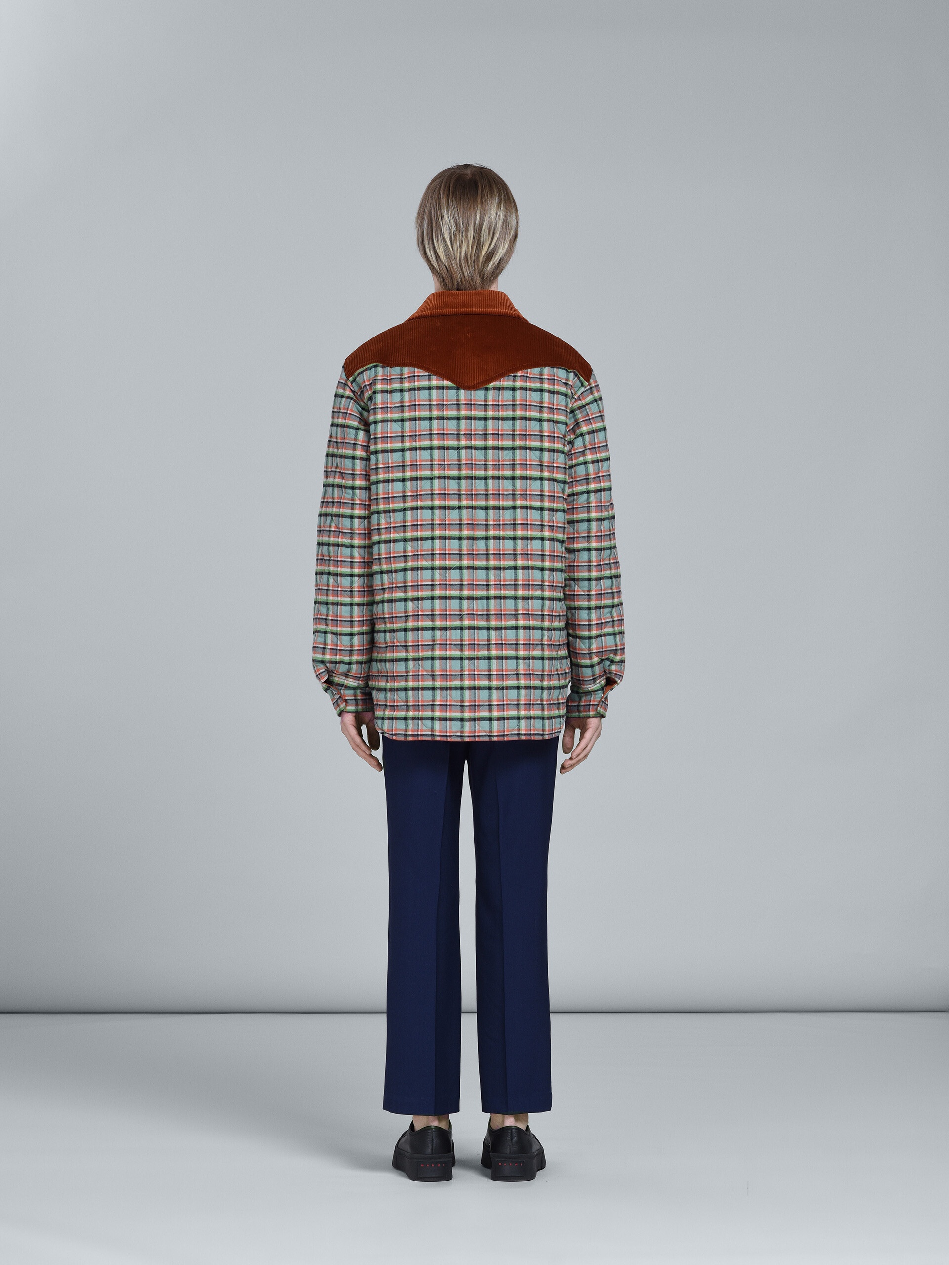 REVERSIBLE CHECK COTTON FLANNEL JACKET - 3