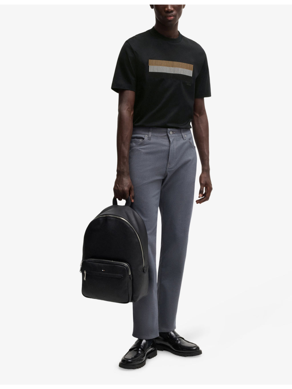 Stripe-embroidered regular-fit cotton-jersey T-shirt - 2