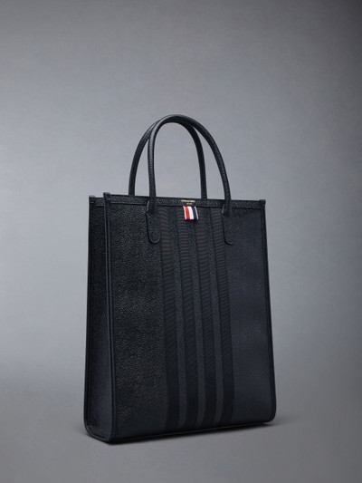 Thom Browne 4-Bar leather tote bag outlook