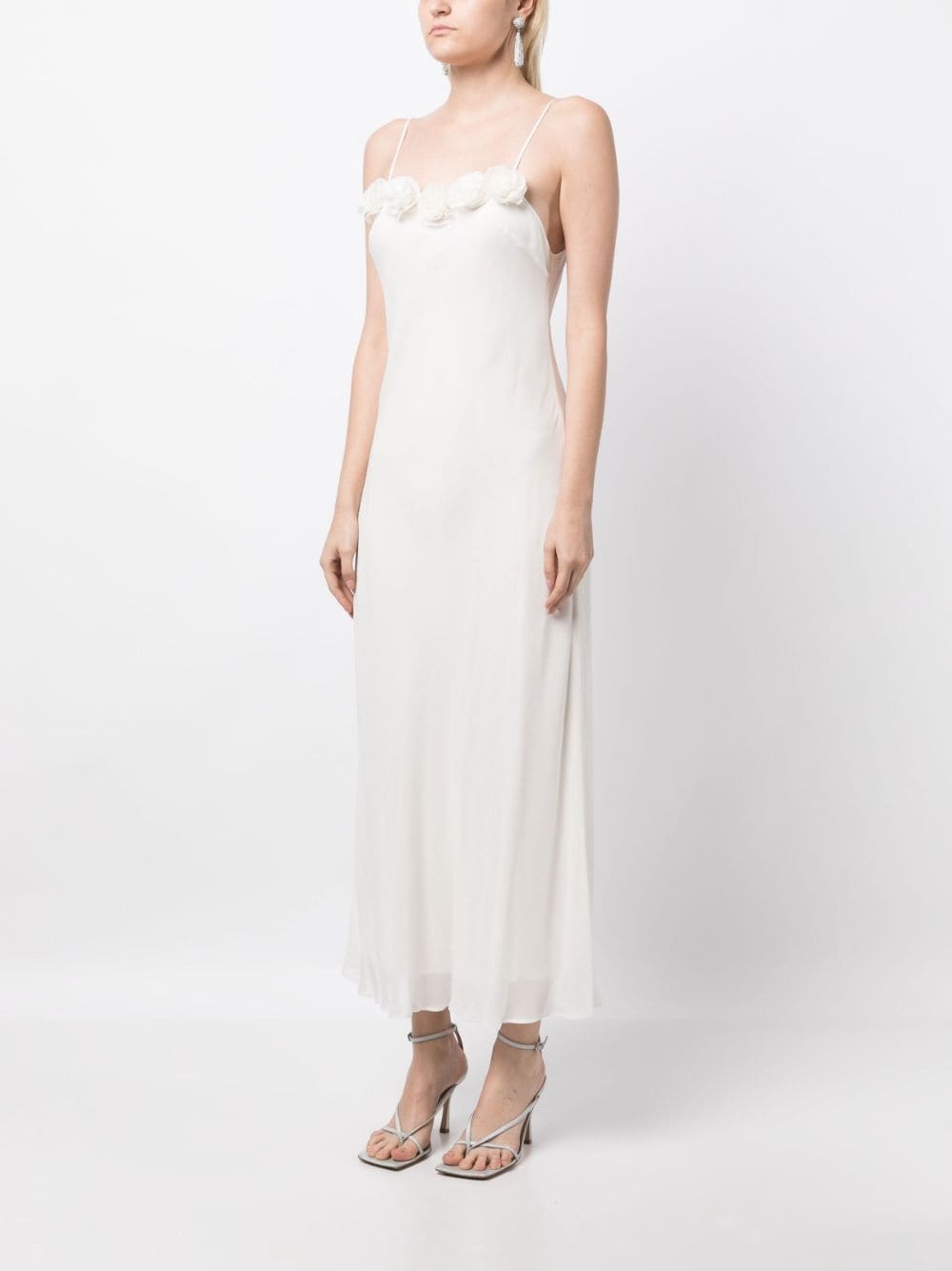 Benedetta rose-appliquÃ© midi dress - 3