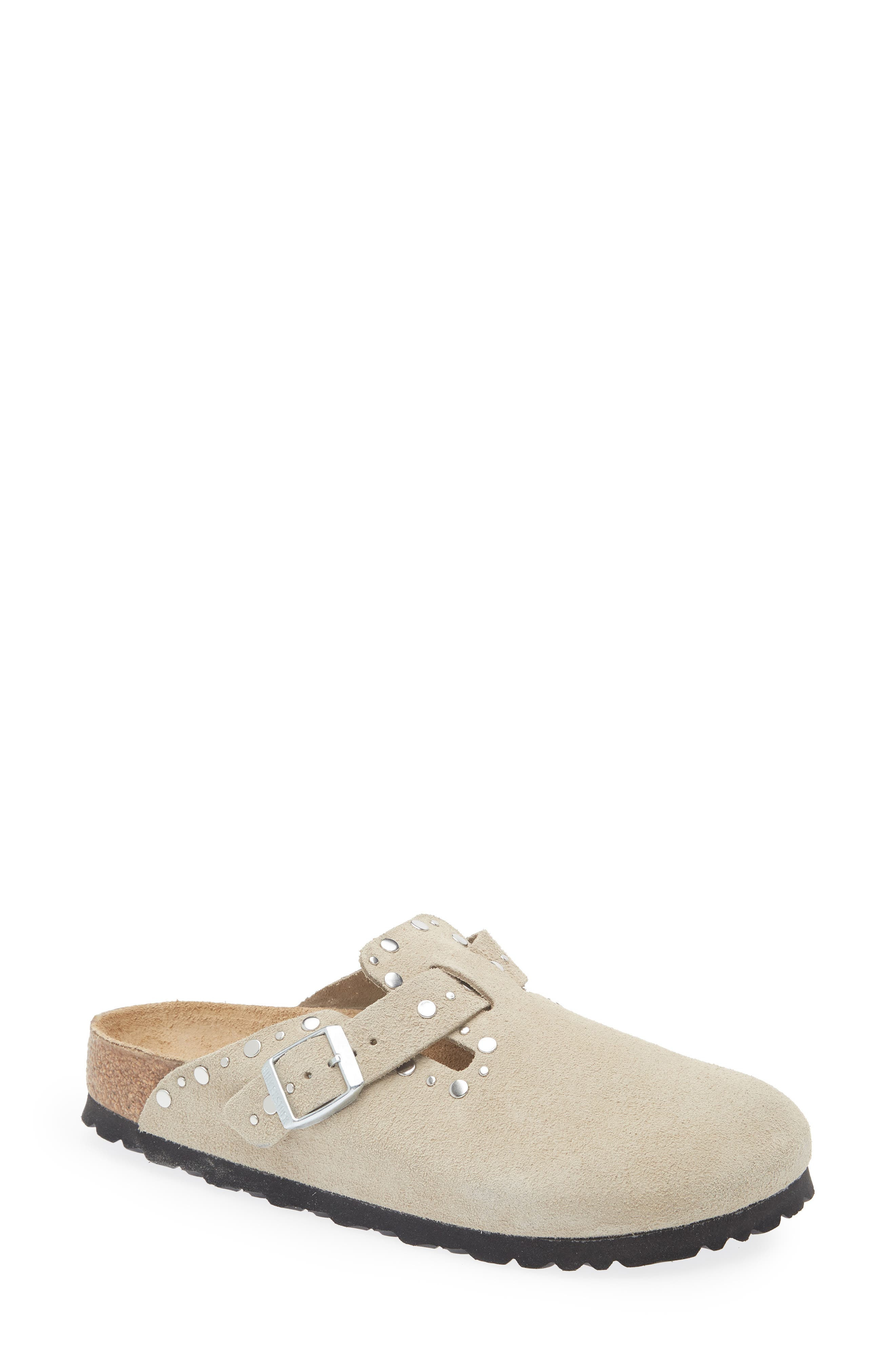 Birkenstock Boston Rivets Clog in Taupe at Nordstrom - 1