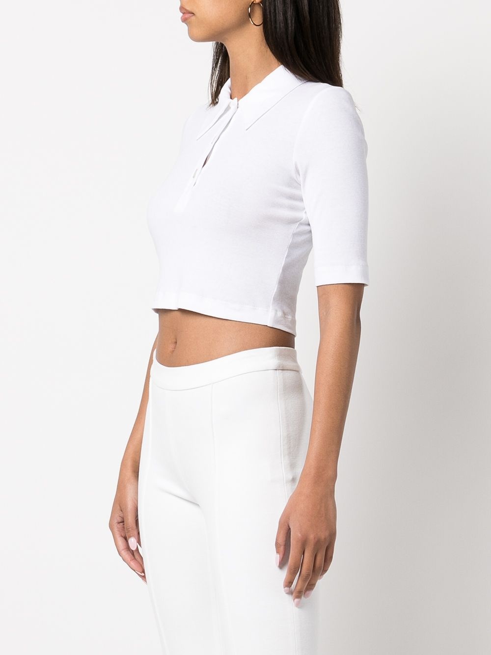 cropped shortsleeved polo shirt - 3