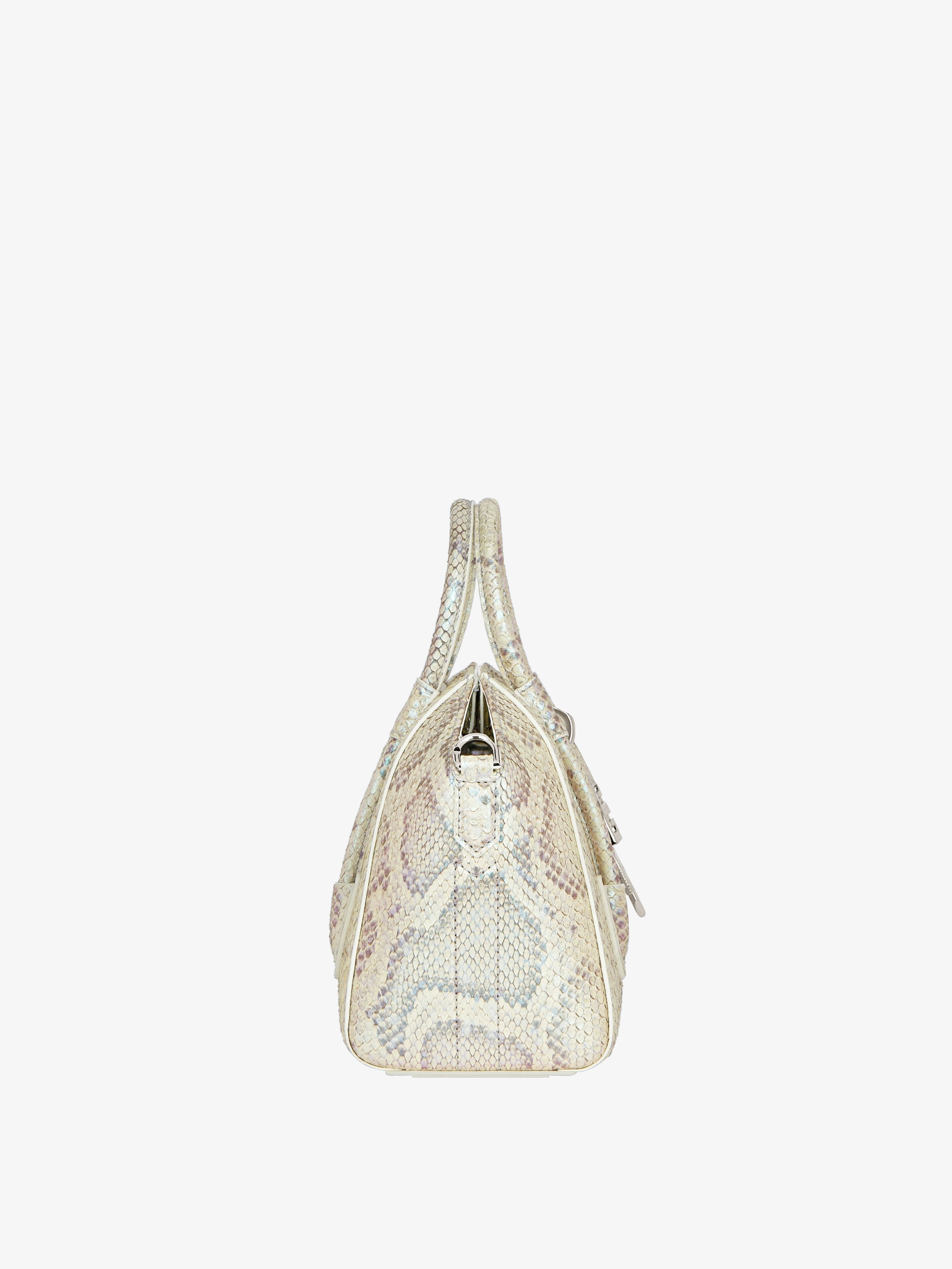 MINI ANTIGONA LOCK BAG IN PYTHON WITH PEARL EFFECT - 2