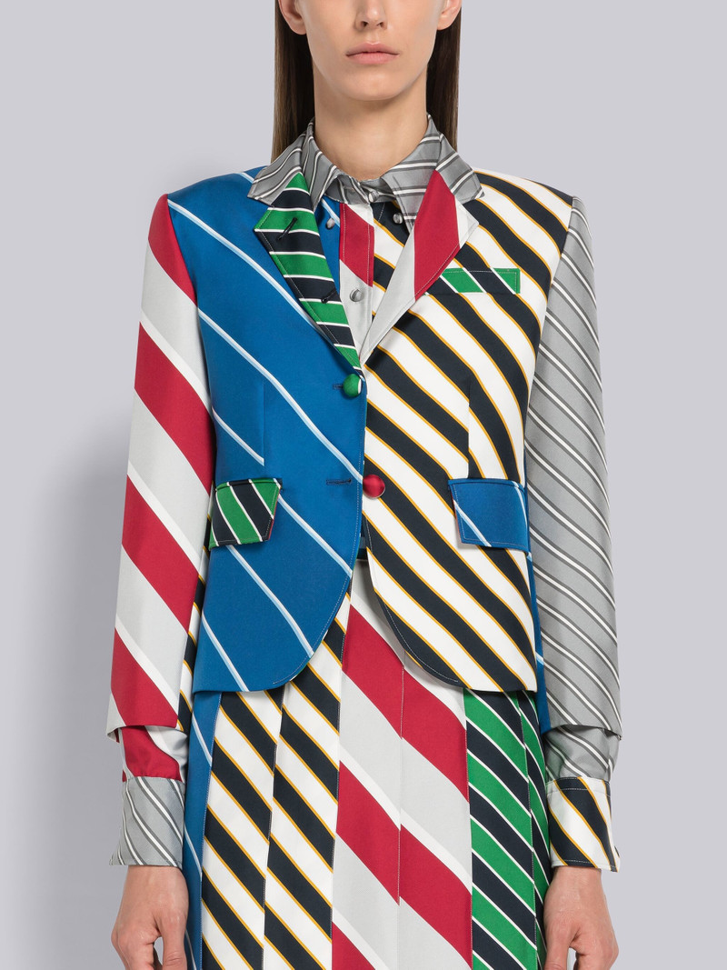Fun-Mix Awning Stripe Silk High Armhole Sport Coat - 1
