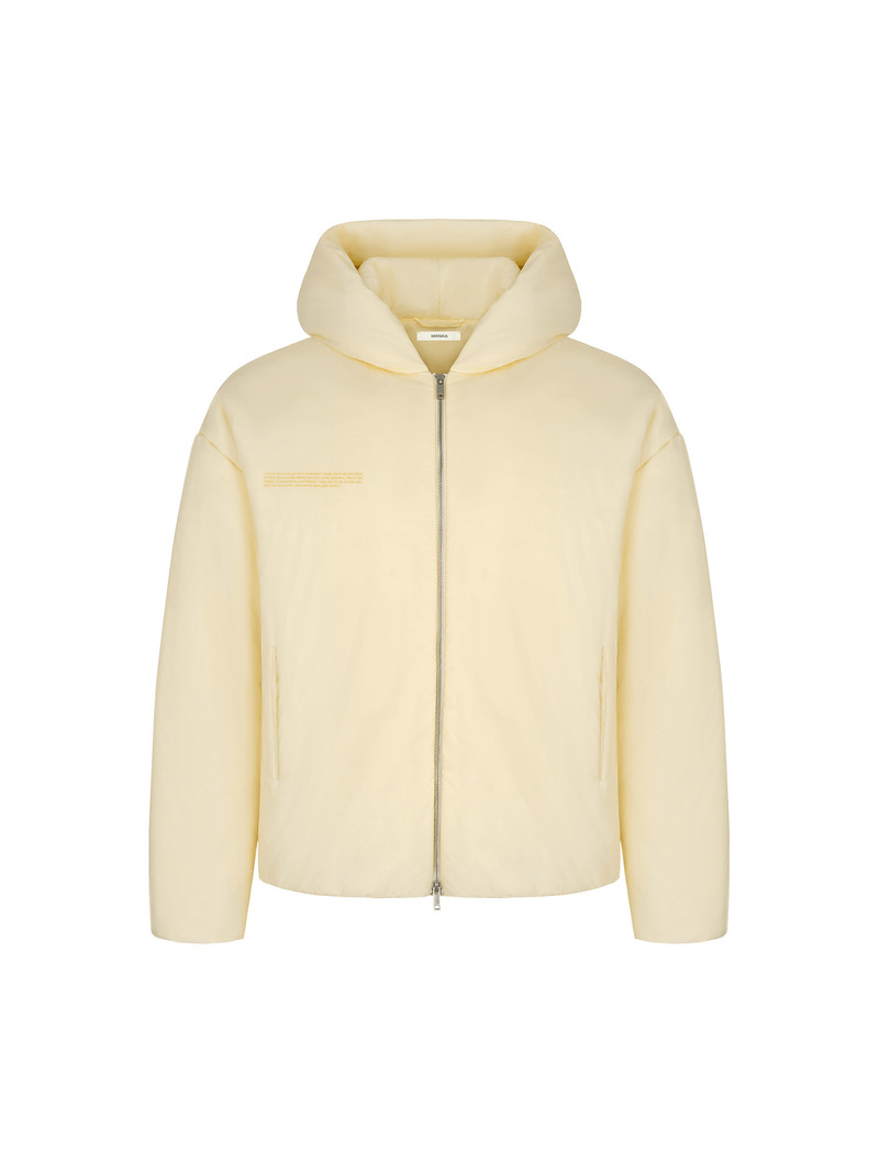 Mens Flower-Warmth Padded Bomber Jacket - Rind Yellow 1