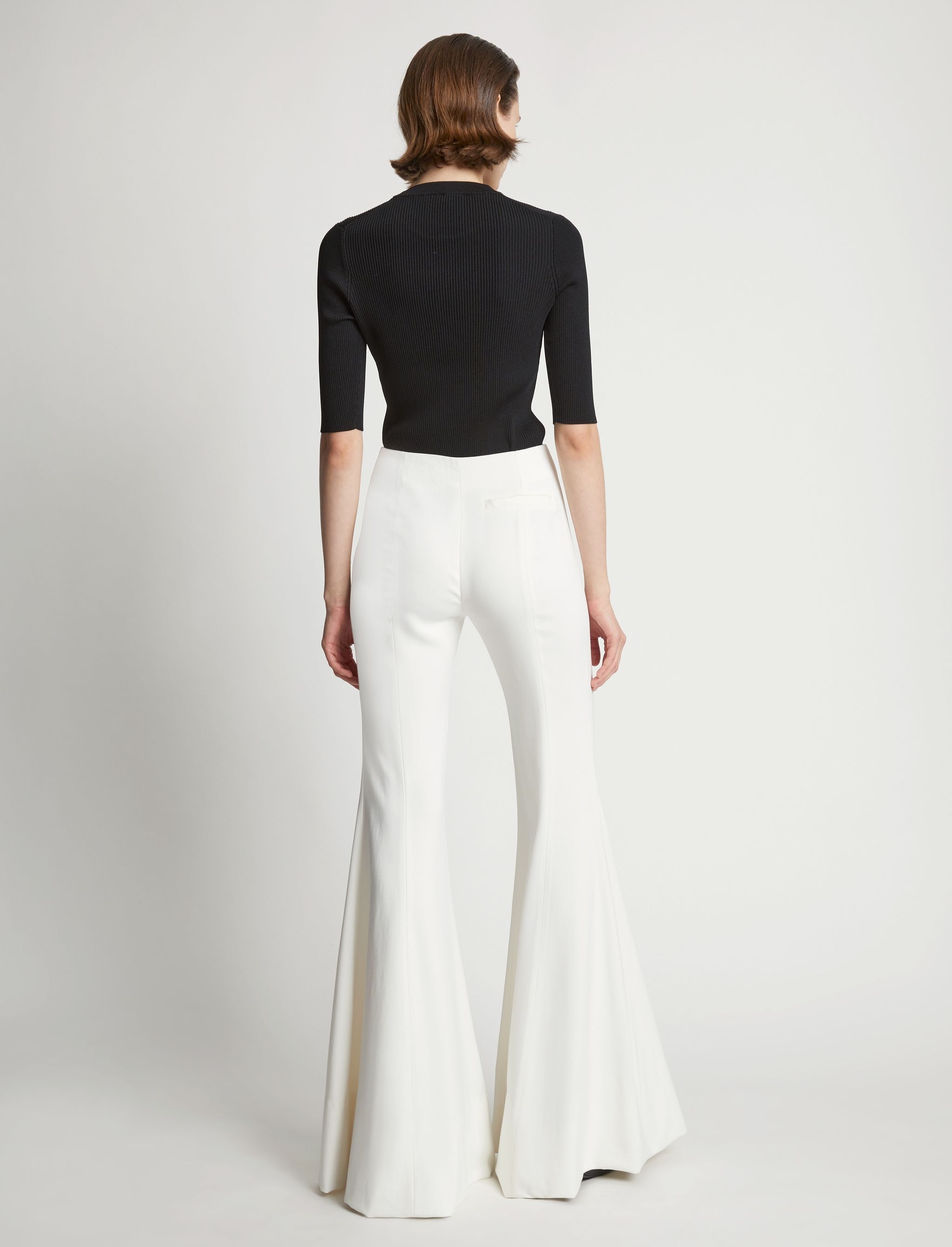 Viscose Suiting Wide Leg Pants - 4