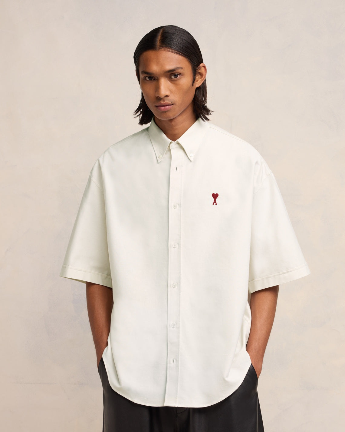 AMI Paris BOXY FIT SHORT SLEEVE SHIRT | REVERSIBLE