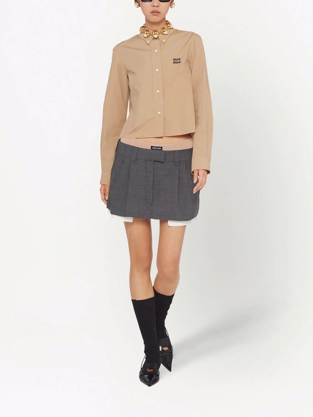 Prince-Of-Wales check mini skirt - 2