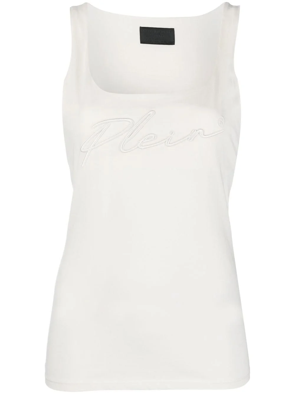 logo-embroidered tank top - 1