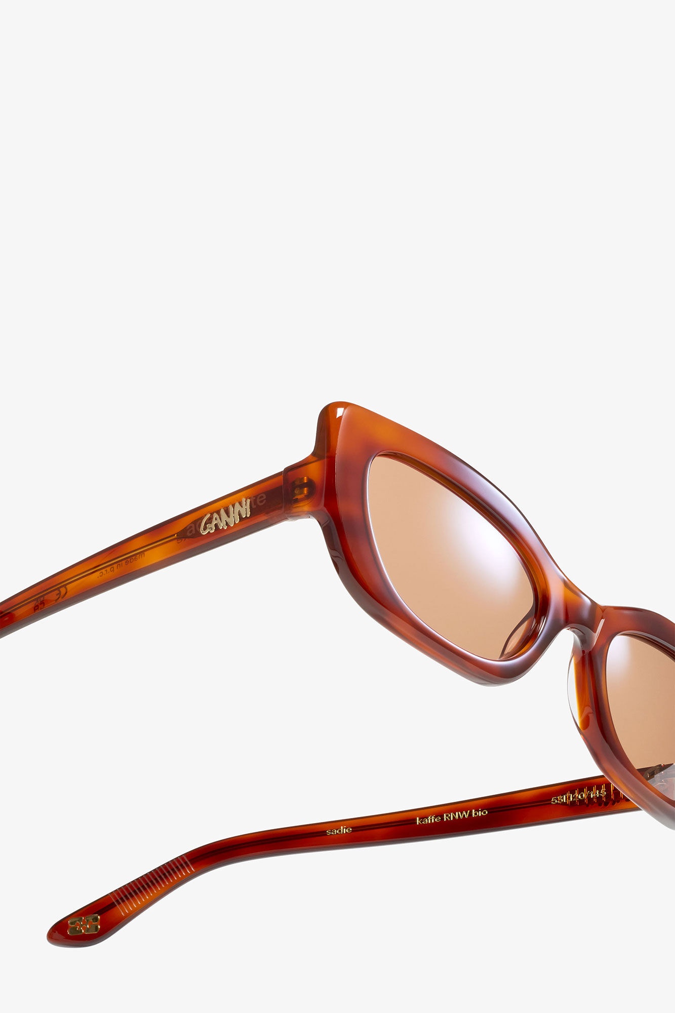 GANNI X ACE & TATE TIGER'S EYE SADIE SUNGLASSES - 4