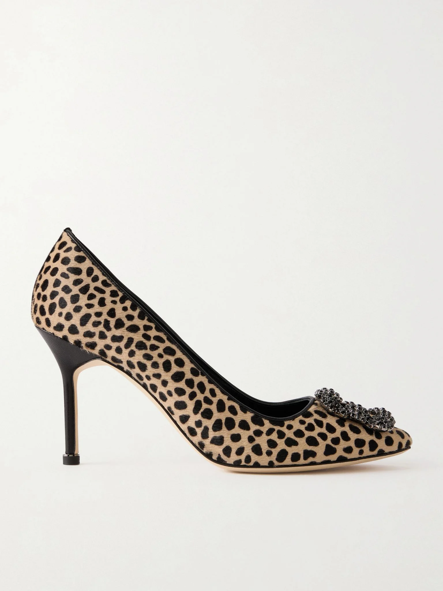 Hangisi 90 embellished leopard-print calf hair pumps Leopard print - 1