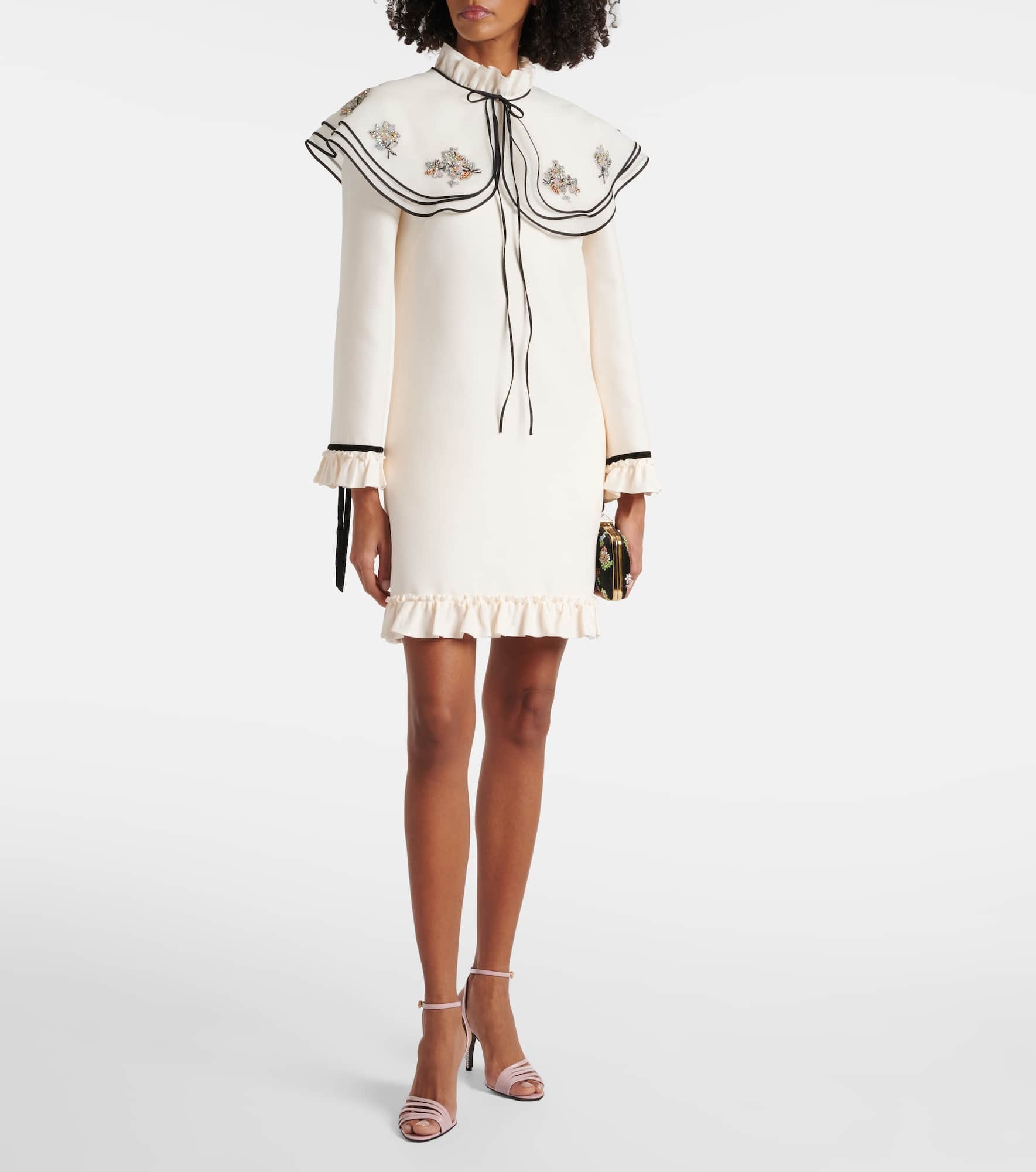 Crepe Couture embroidered midi dress - 2