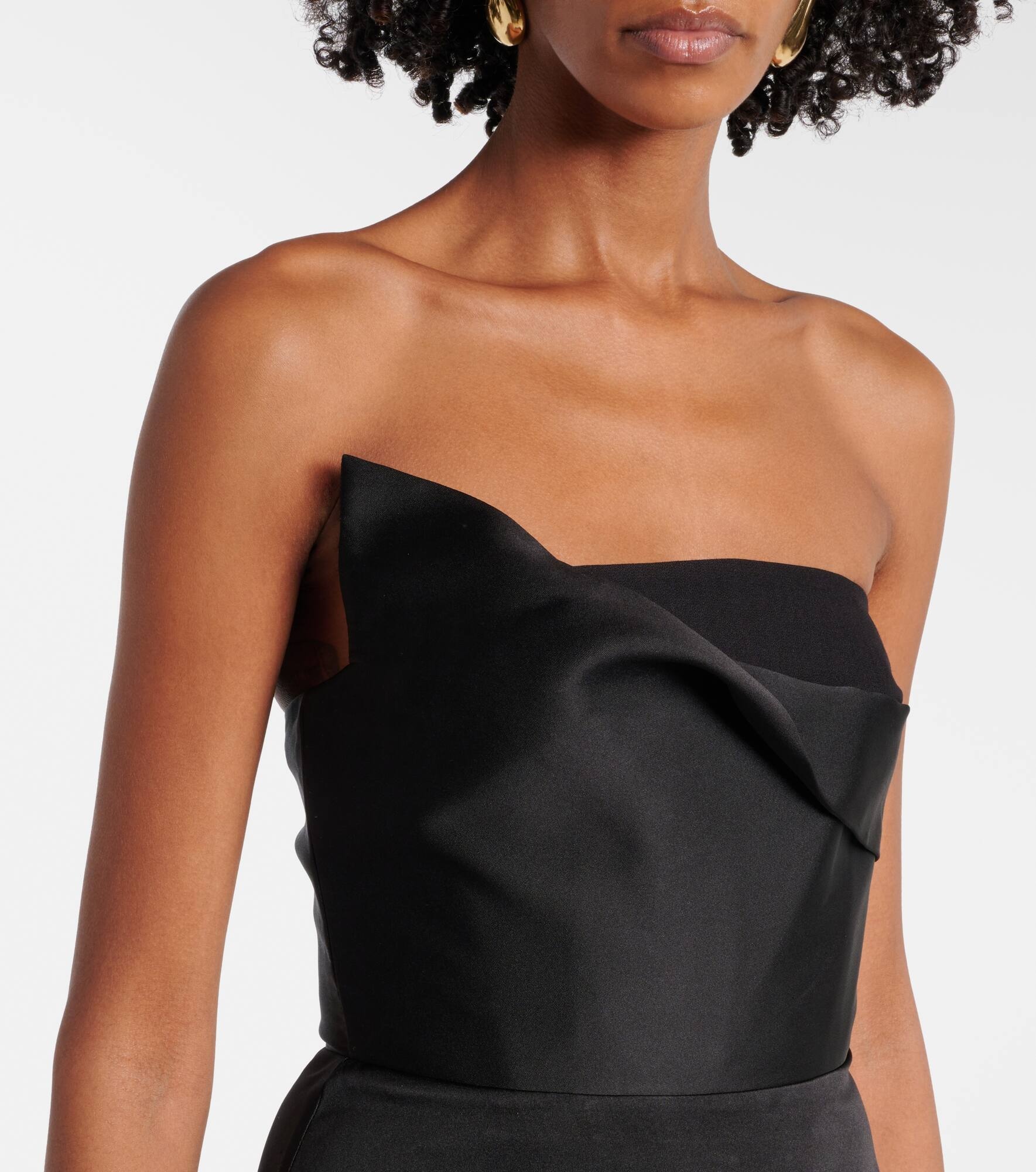 Strapless taffeta gown - 4