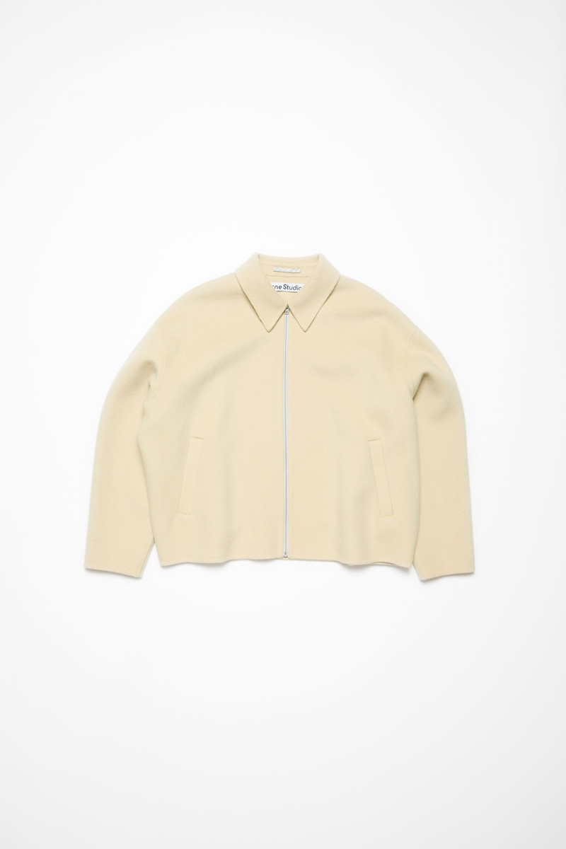 Wool zipper jacket - Oat beige 1