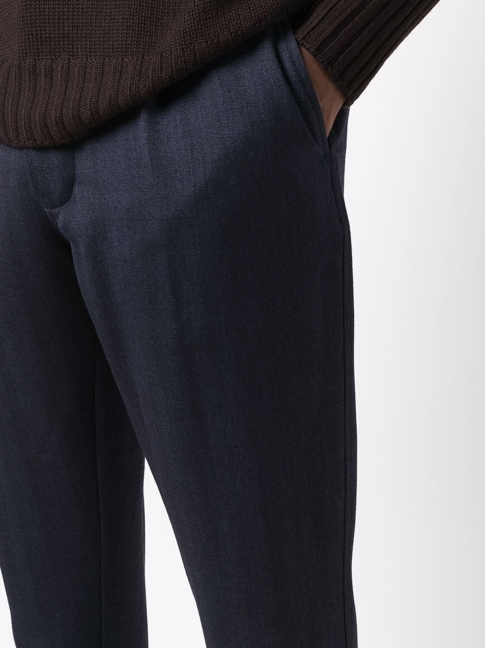 woven tapered leg trousers - 5