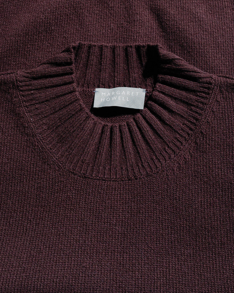 Single Pocket Crew Geelong Lambswool Mahogany 5