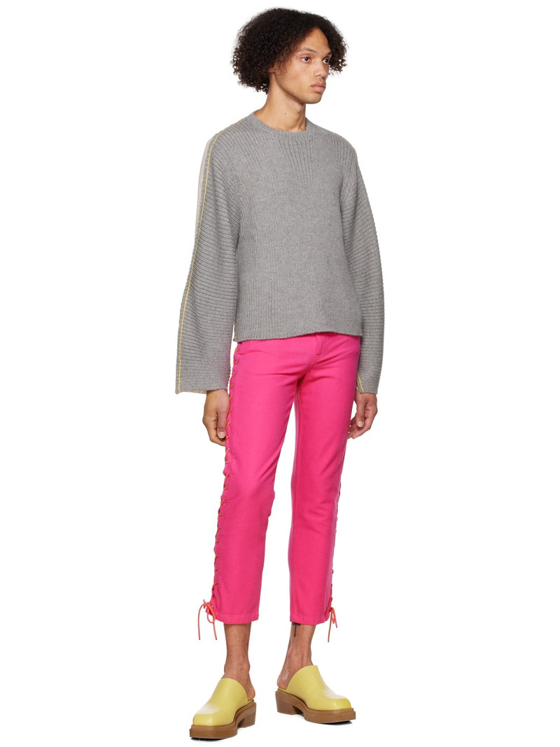 ECKHAUS LATTA Pink Laced Trousers outlook