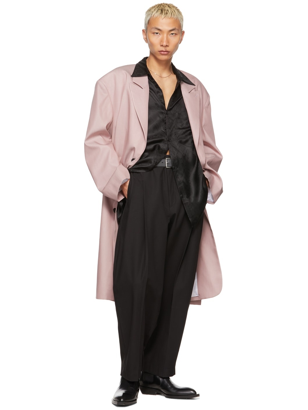 SSENSE Exclusive Pink 90's Tailored Coat - 4