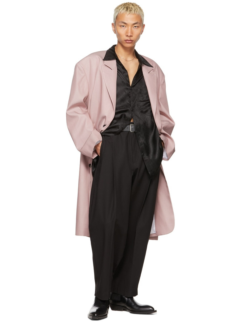 LU'U DAN SSENSE Exclusive Pink 90's Tailored Coat outlook