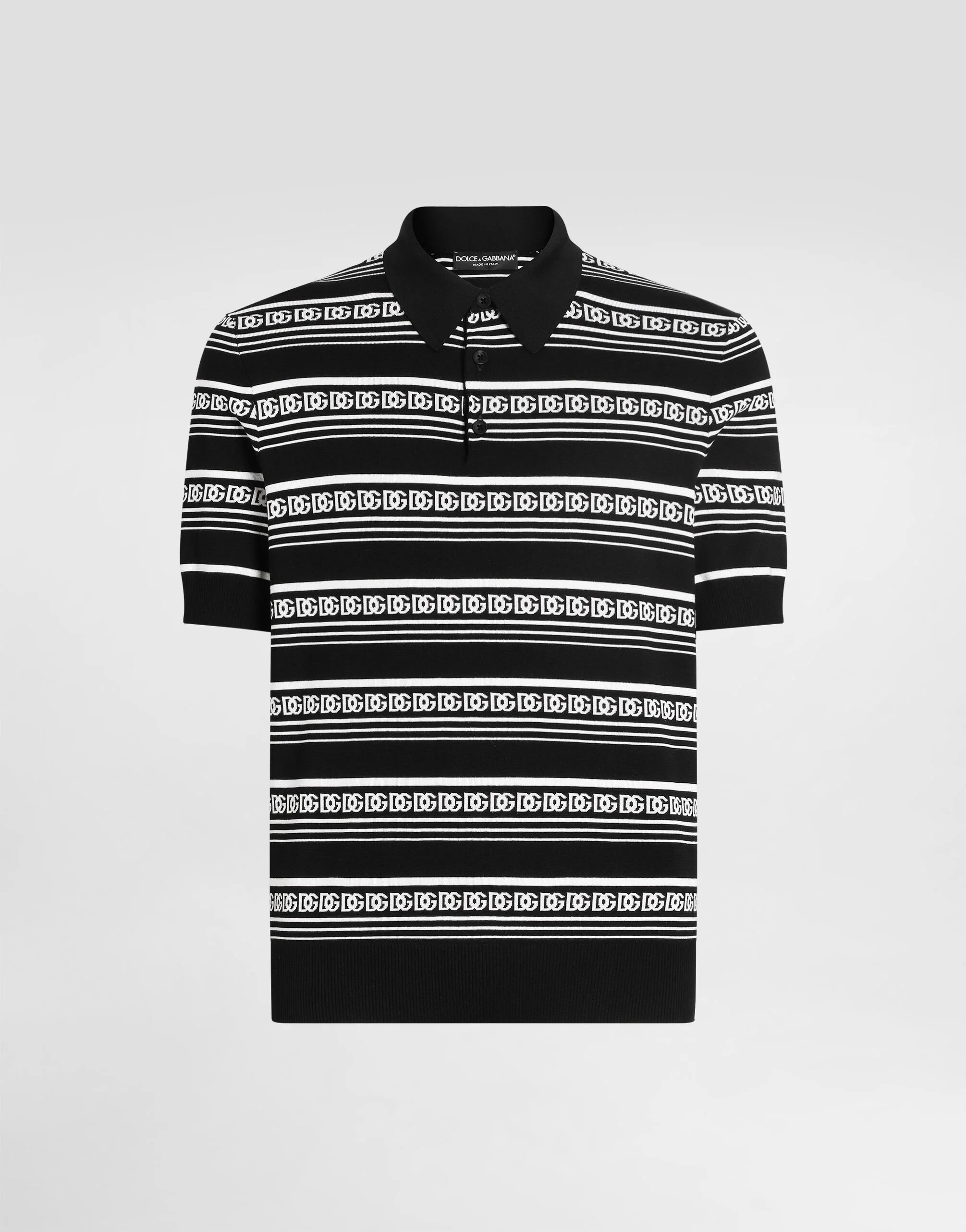 Silk polo shirt with logo - 1