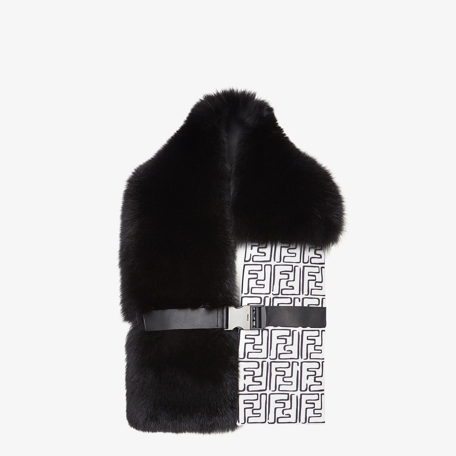 Black fox fur collar - 2