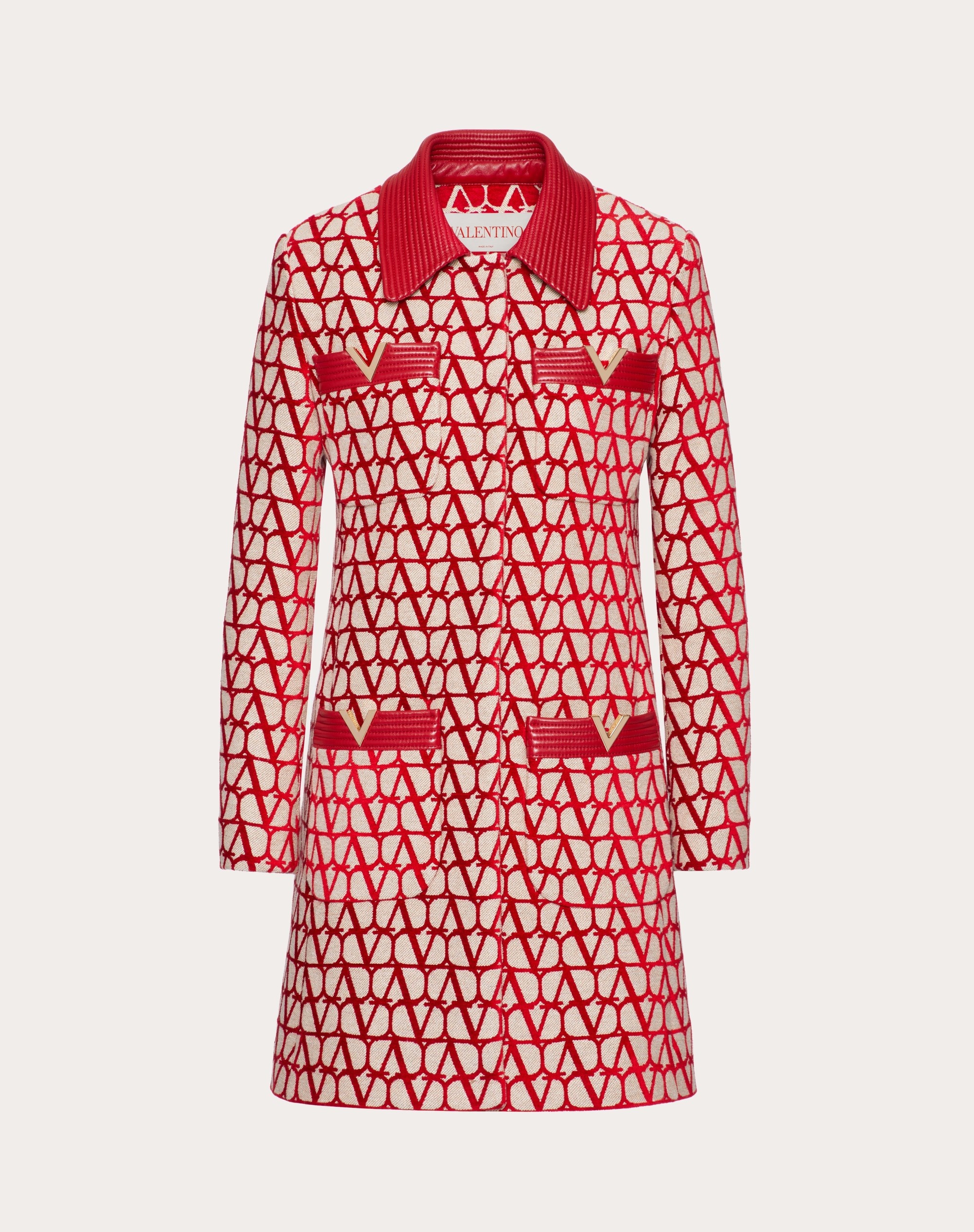 VLOGO JACQUARD COAT - 1