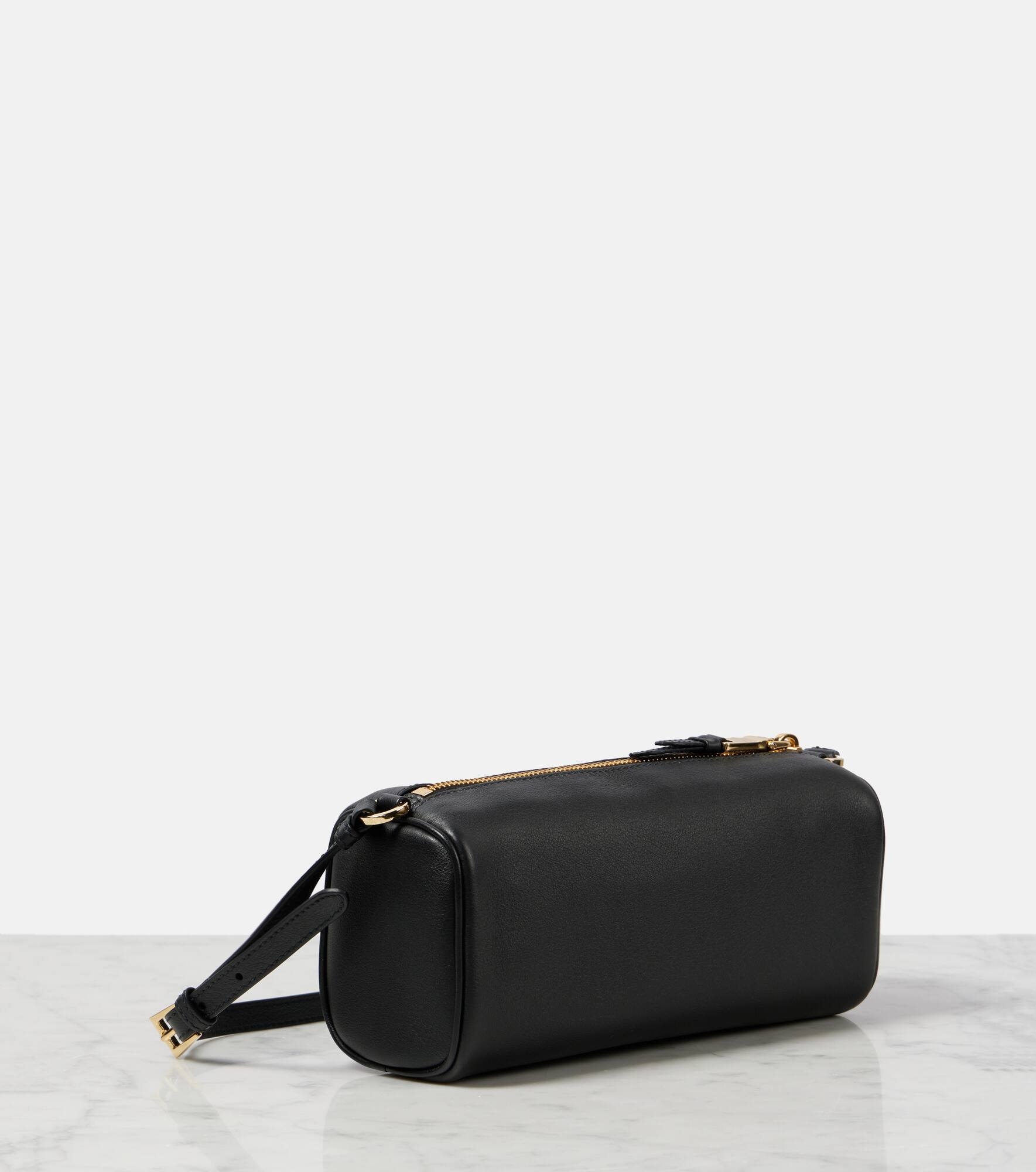 Mini logo leather shoulder bag - 4