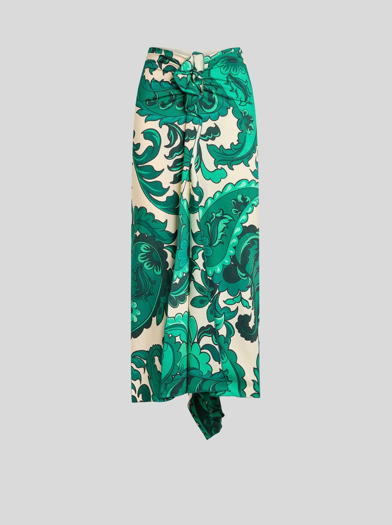 FLORAL PAISLEY PRINT와 MIDI SKIRT 1