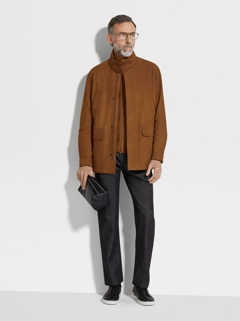 ZEGNA NUBUCK CAR COAT outlook