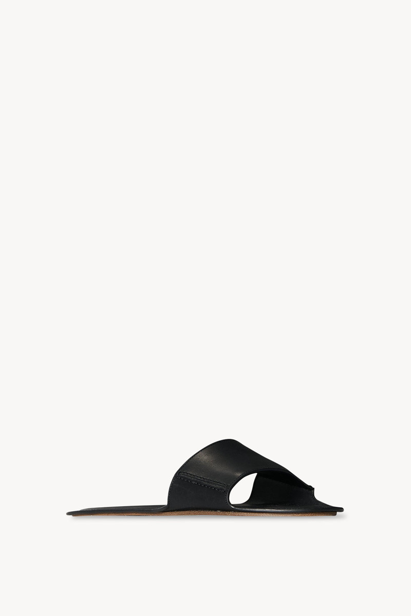 The Row Sara Strap Slide in Leather outlook