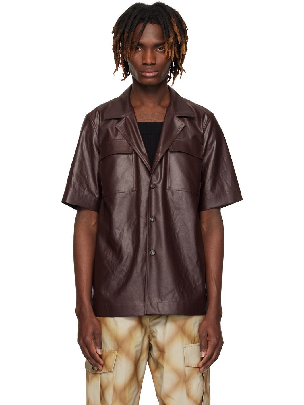 Burgundy Flap Pocket Shirt - 1